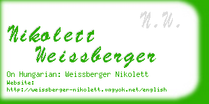 nikolett weissberger business card